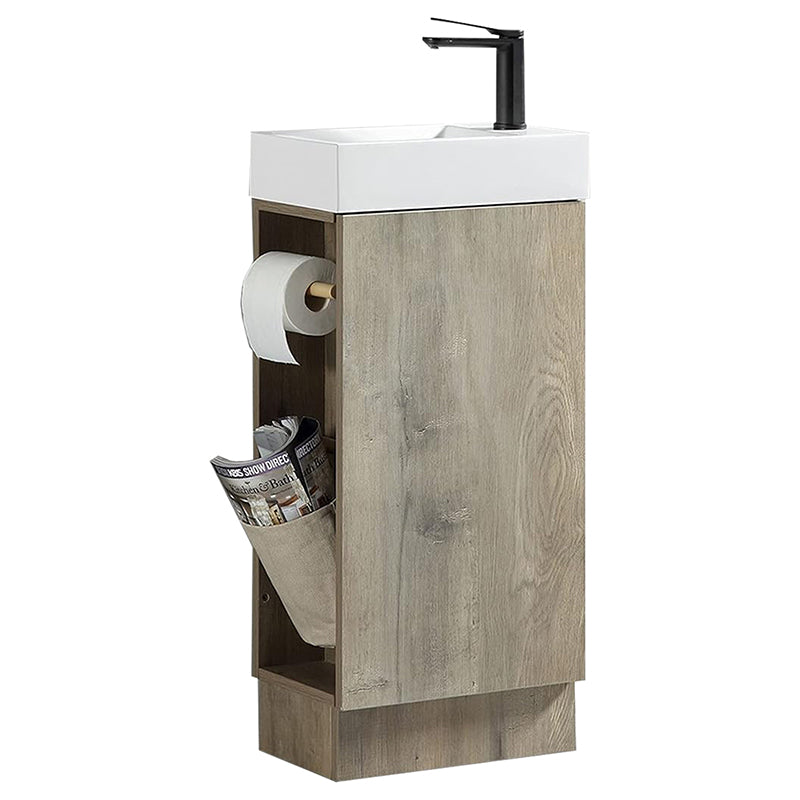16 Inch Freestanding Single Sink Bathroom Vanity