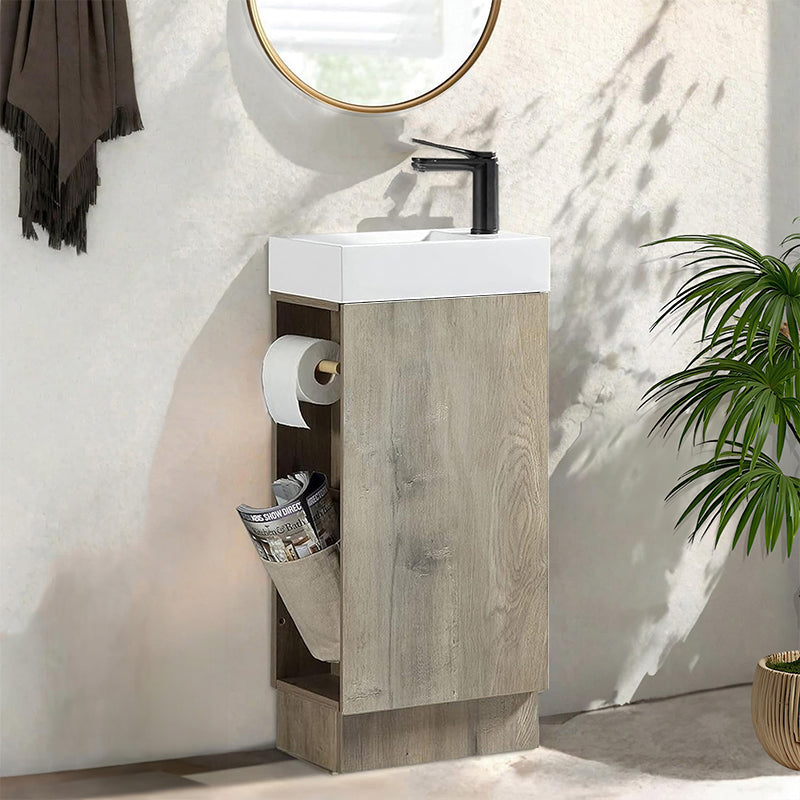 16 Inch Freestanding Single Sink Bathroom Vanity