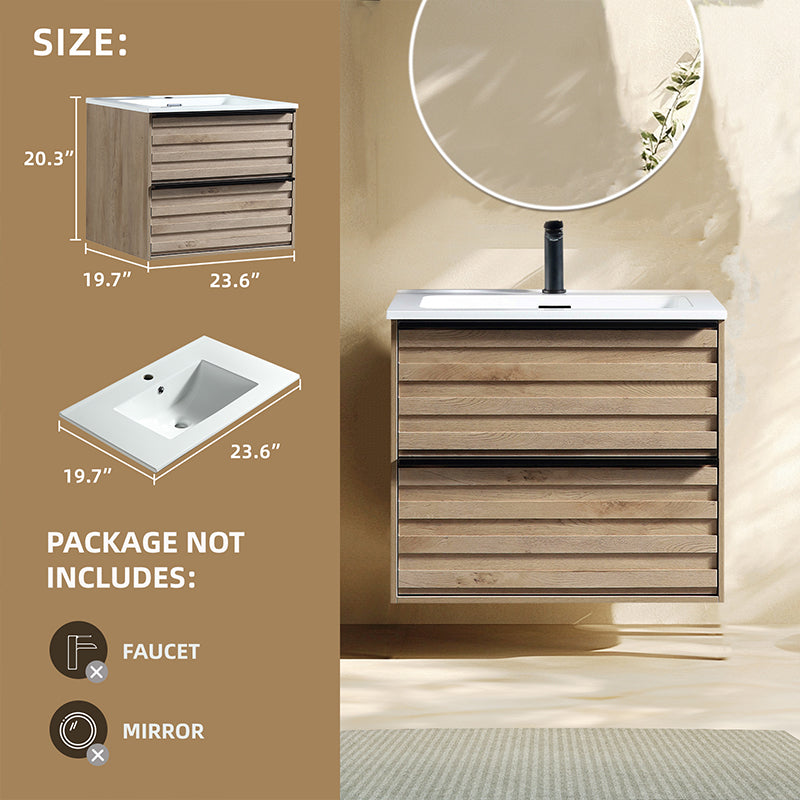 30 Inch Floating Single Sink Bathroom Vanity