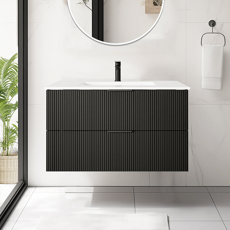 24 Inch Floating Single Sink Bathroom Vanity