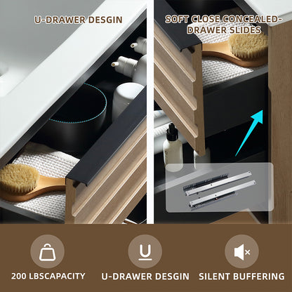 30 Inch Floating Single Sink Bathroom Vanity