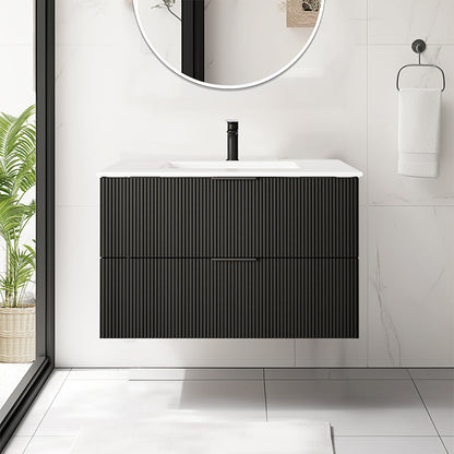 24 Inch Floating Single Sink Bathroom Vanity