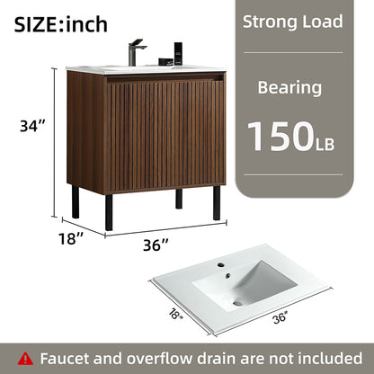 24 Inch Freestanding Single Sink Bathroom Vanity